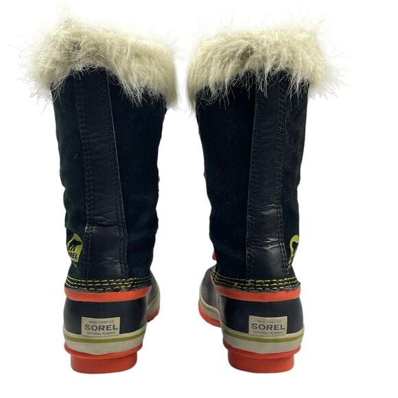 EUC - Sorel Joan of Arctic Youth Black Faux Fur Waterproof Winter Boots - Picture 3 of 6